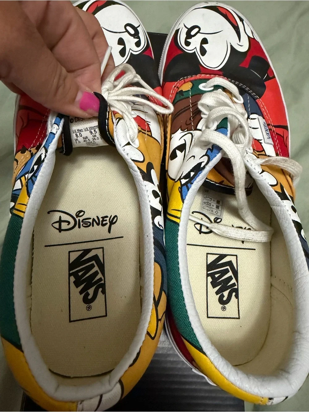 Vans Multicolor Mickey Mouse Canvas Low Top Sneakers - Picture 5 of 6